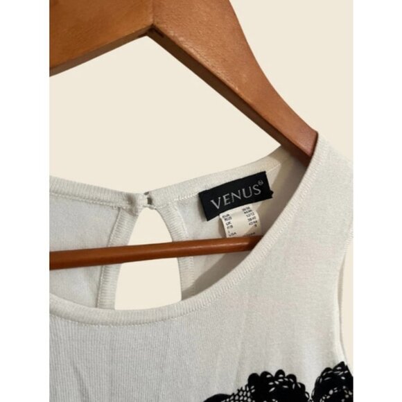 VENUS Lace Print Sleeveless Blouse Tank Top Size S - Picture 3 of 5